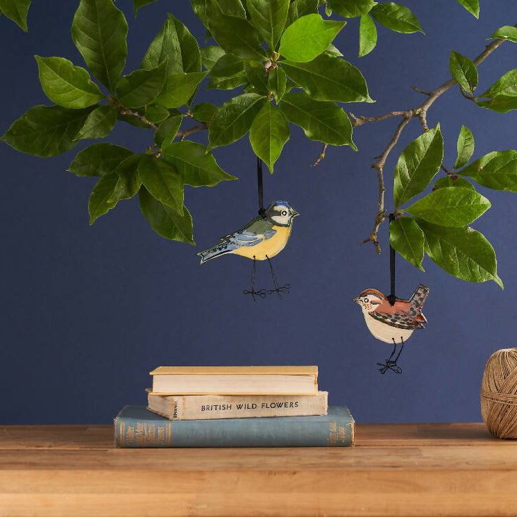 Blue Tit Hanging Ceramic Decoration