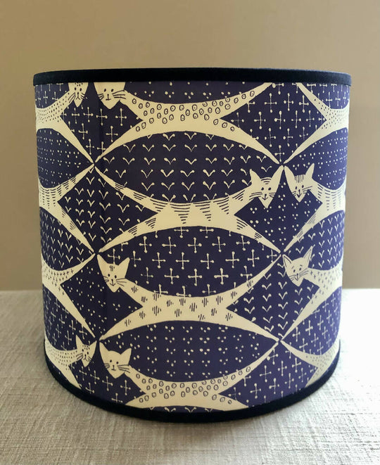 'Fancy Felines' Drum Lampshade