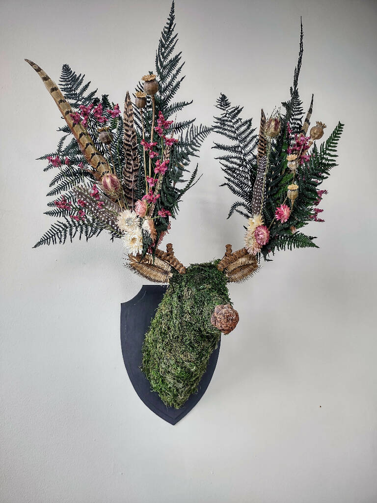 British Woodlands Botanical Stag Wall Mount