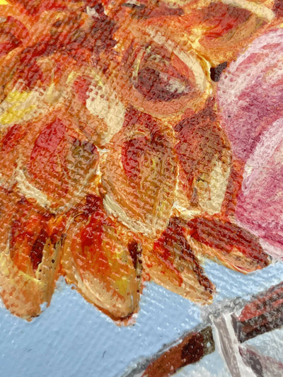 Cornish Chrysanthemum Acrylic Painting