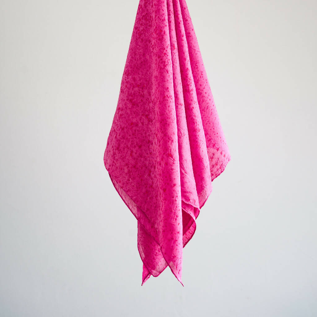 Dark Pink Speckle Silk Scarf