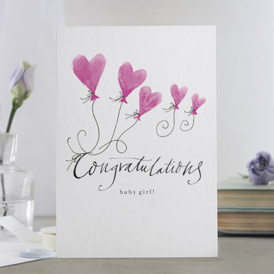 'Congratulations Baby Girl!' New Baby Card