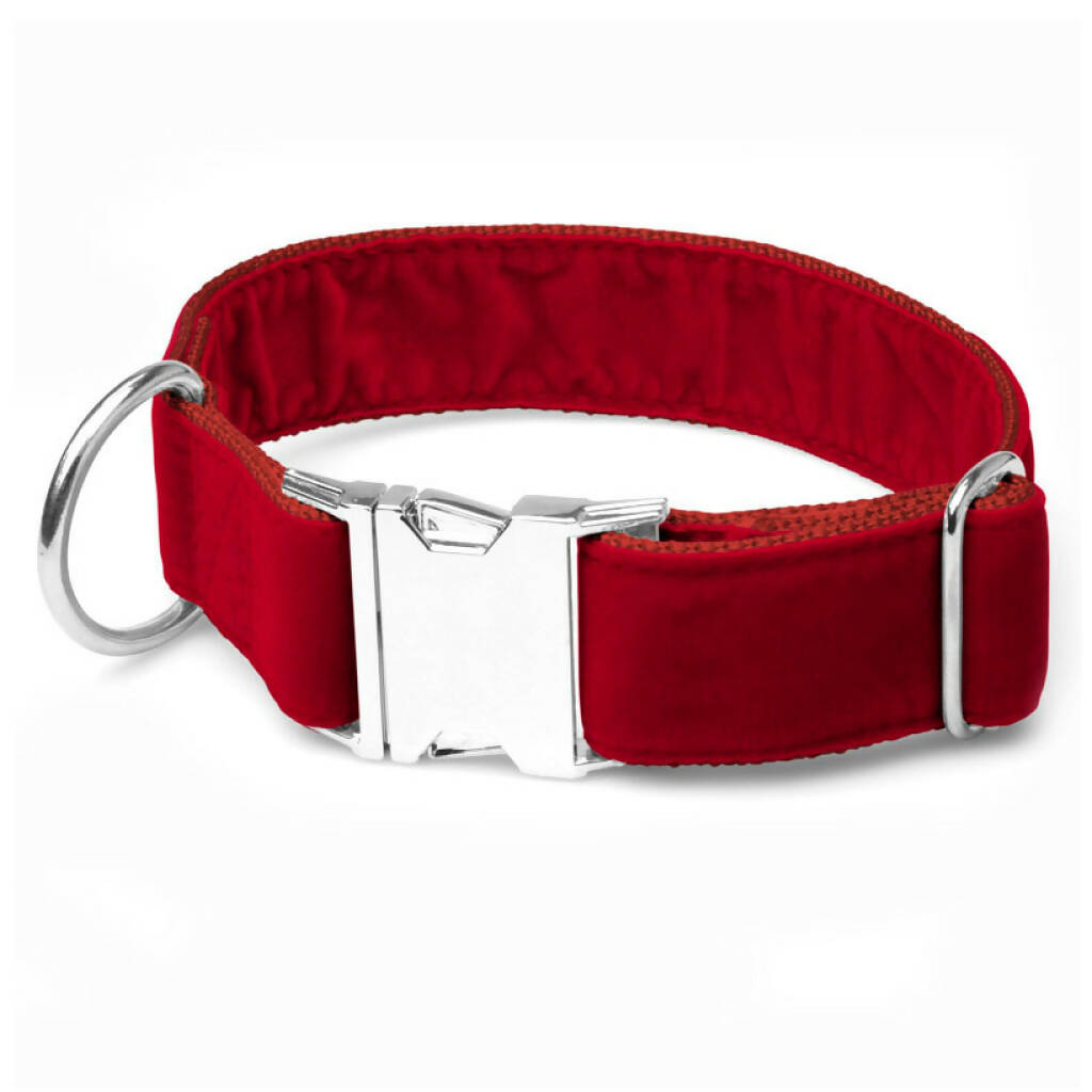 Velvet Collar Scarlet Red