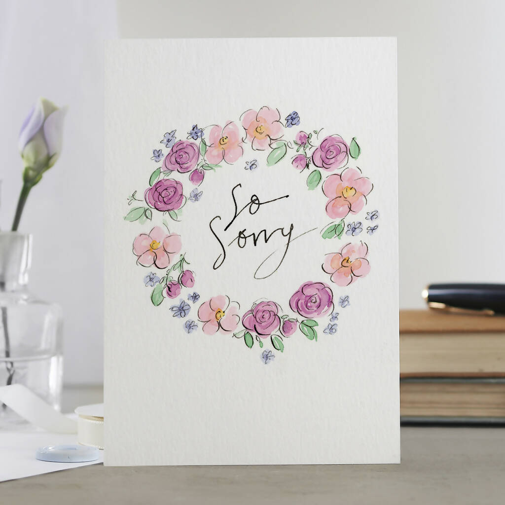 'So Sorry' Floral Greeting Card