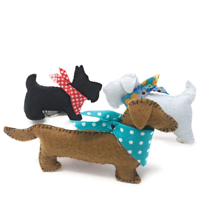 Three Felt Puppies Sewing Kit