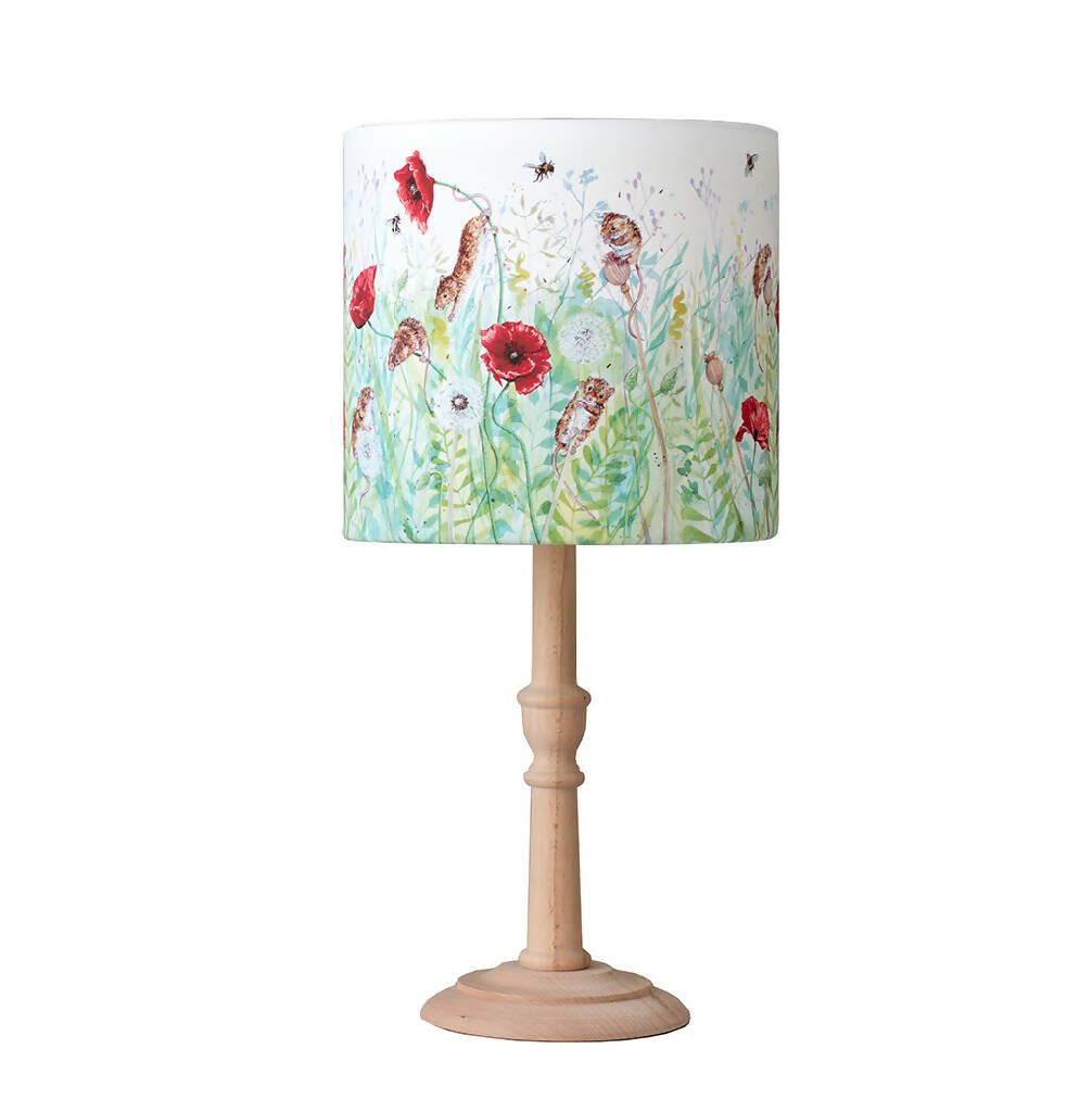 Mice and Poppies Canvas Lampshade