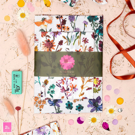 Floral Fabric Wrap Set