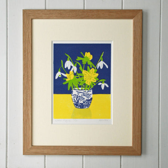Winter Egg Cup - Limited Edition - Original Linocut Print