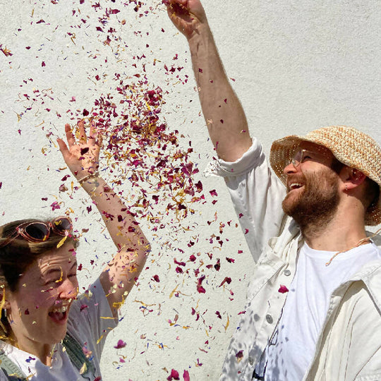 Bouclé Dried Botanical Personalised Confetti Pouches