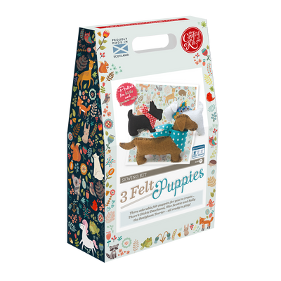 Three Felt Puppies Sewing Kit