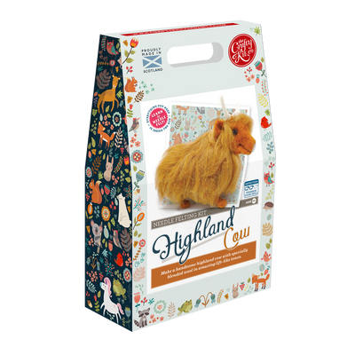 Highland Cow Needle Felting Kit