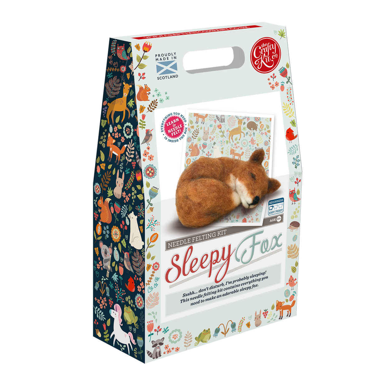 Sleepy Fox Needle Felting Craft Kit