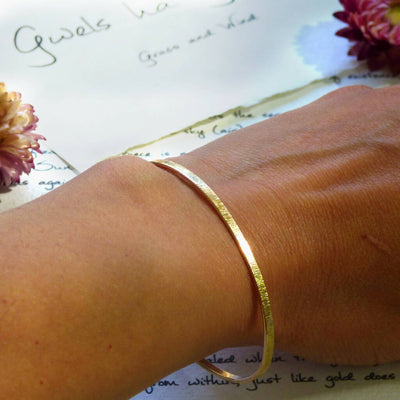 Gwels Ha Gwyns Bangle in 9ct and 18ct Ethical Gold