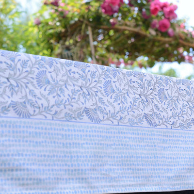 Blue & White Botanical Tablecloth