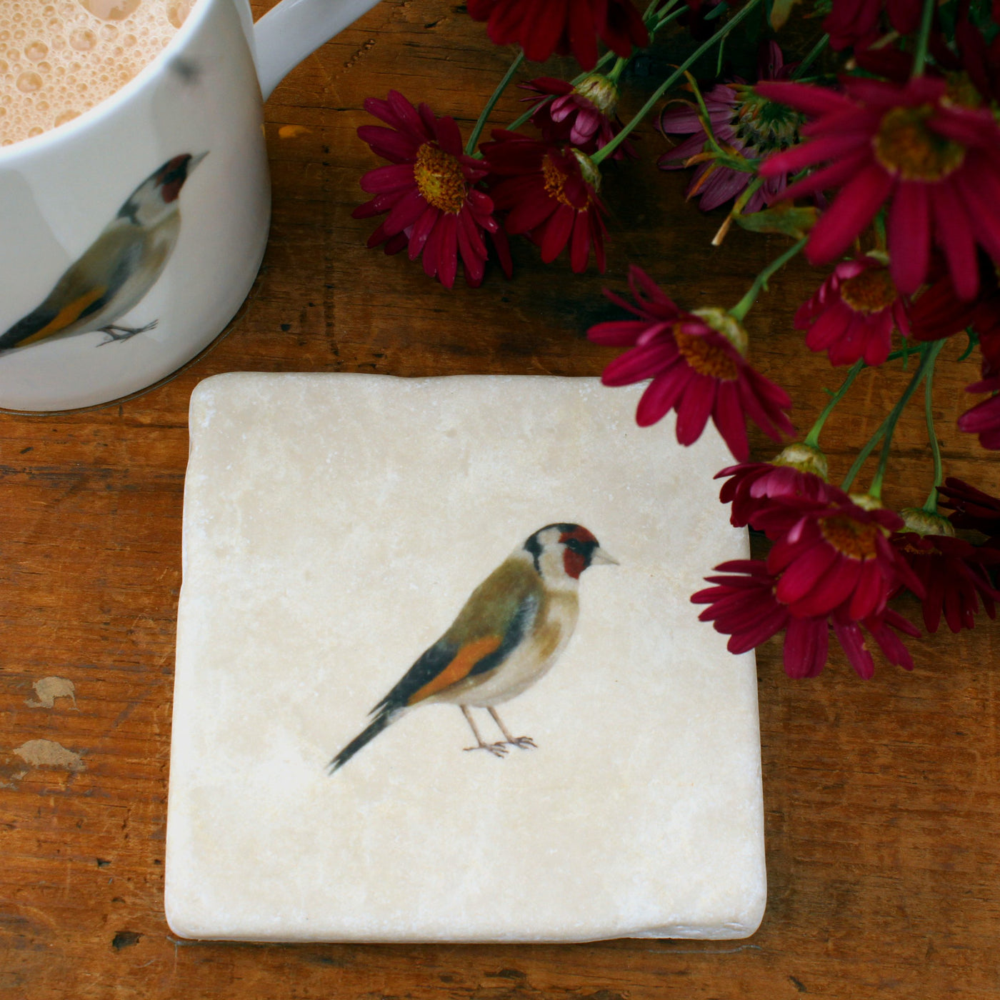 Marble Coasters in Goldfinch