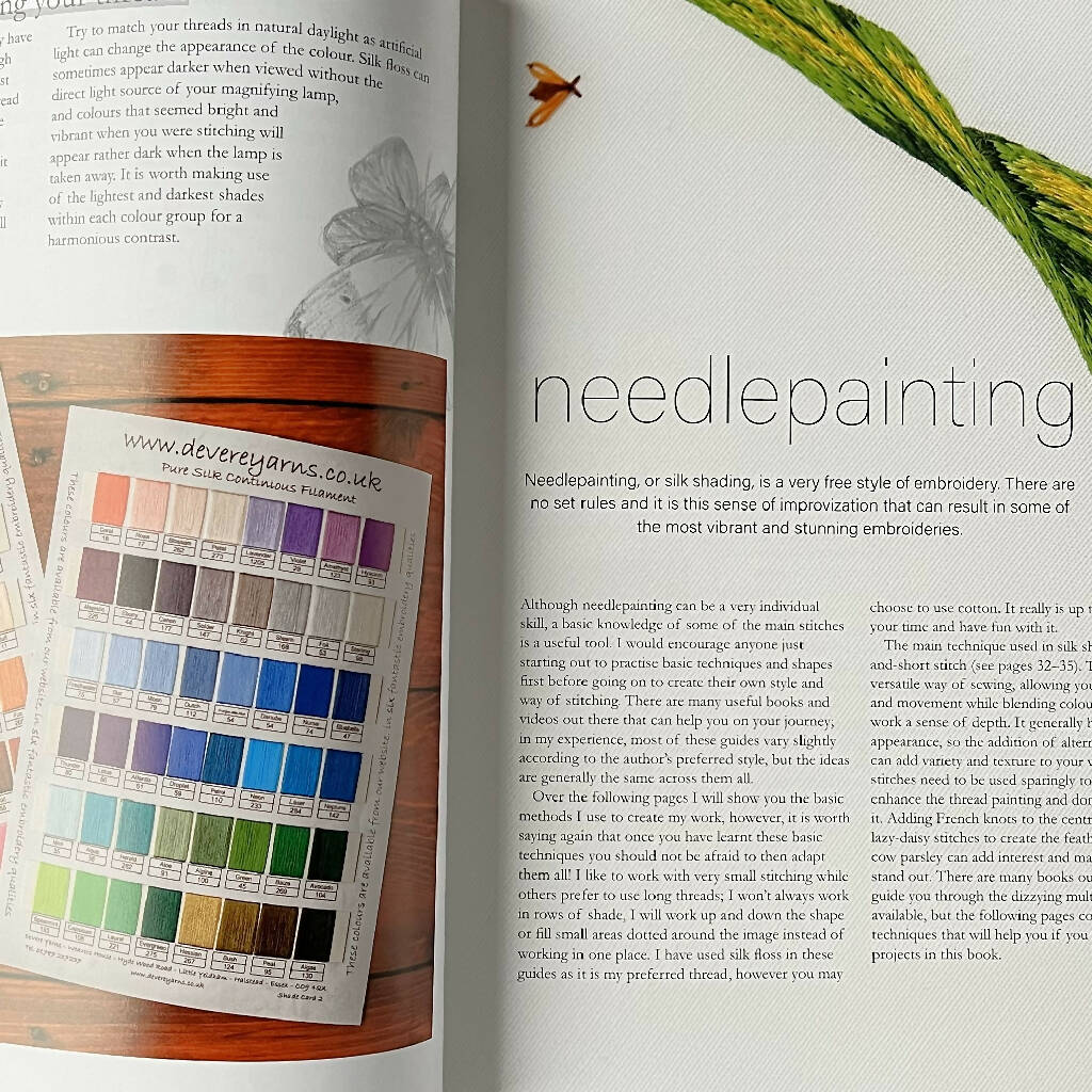 Needlepainted Plants and Pollinators: an insect lover's guide to silk shading embroidery - Embroidery book by Victoria Matthewson