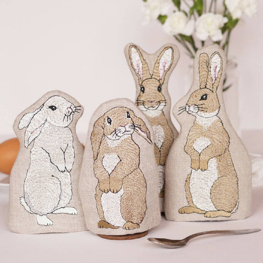 Embroidered Rabbit Egg Cosy