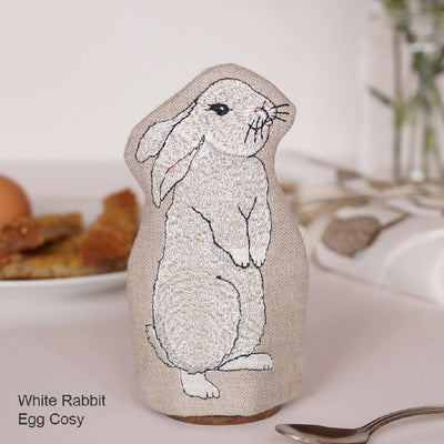 Embroidered Rabbit Egg Cosy