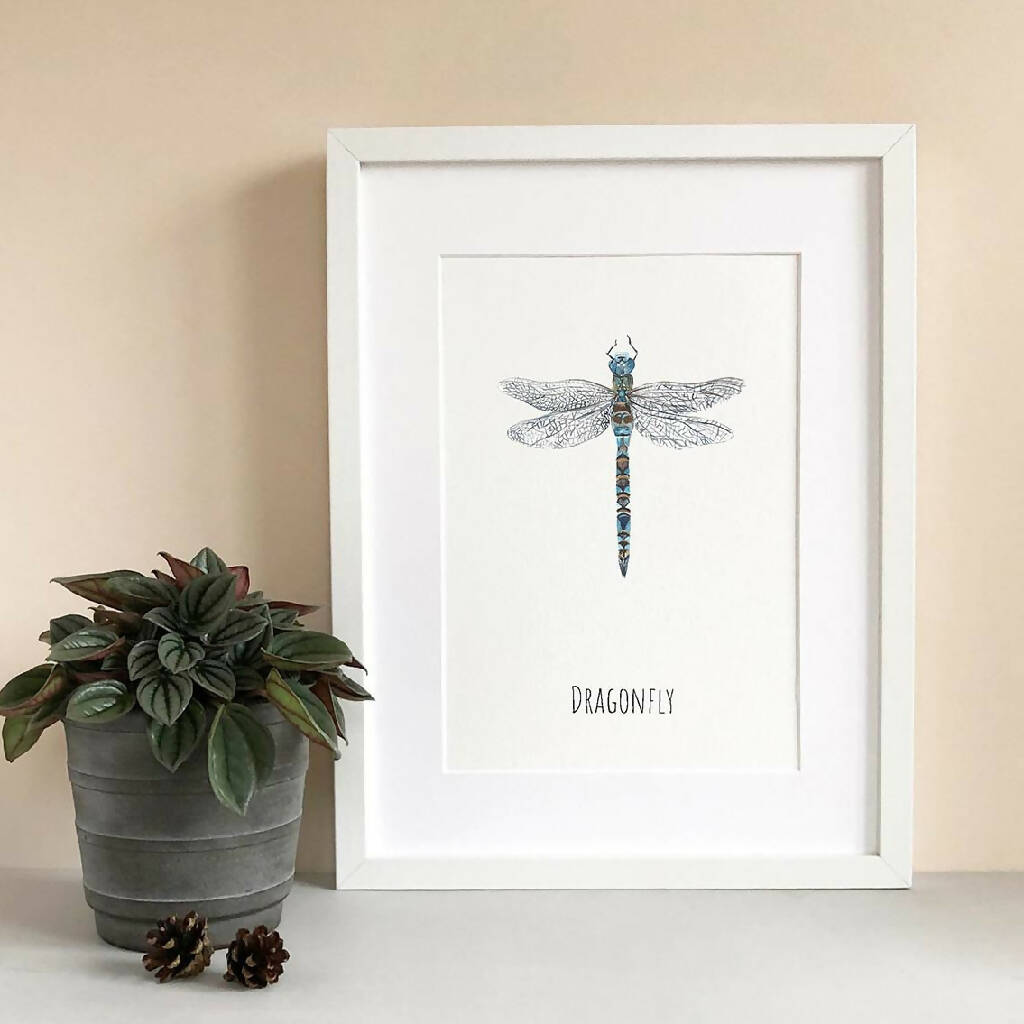 Dragonfly Watercolour Art Print