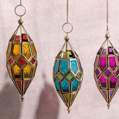 Hanging Moroccan Glass Lanterns