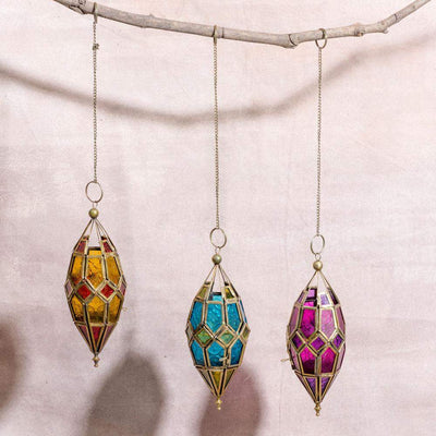 Hanging Moroccan Glass Lanterns