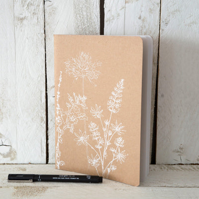 A5 Kraft Card Cover Notebook Garden Design