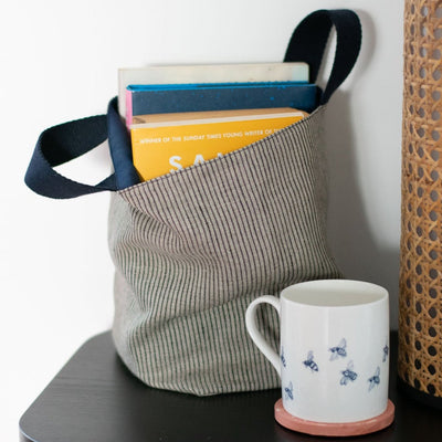 Large Fabric Storage Pot with Handles