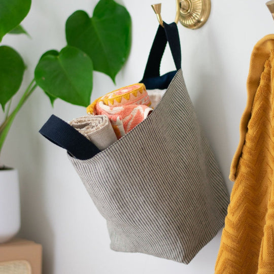 Large Fabric Storage Pot with Handles