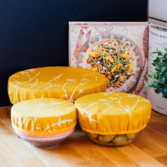 Reusable Linen Bowl Covers - Hedgerow Set