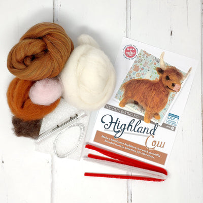 Highland Cow Needle Felting Kit