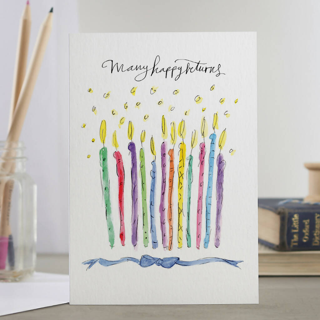 'Many Happy Returns' Candles Birthday Card