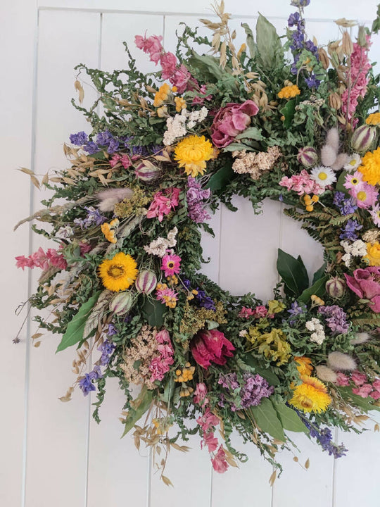 Everlasting Wreath made from Dried Flowers - Custom Made