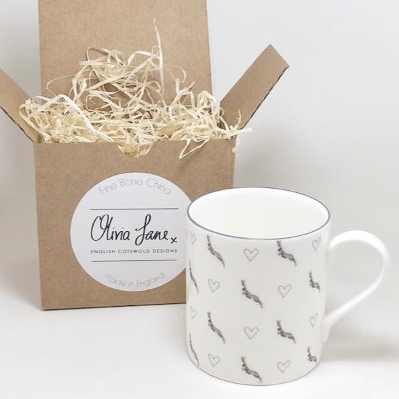 Home Late Hare and Hearts Mug