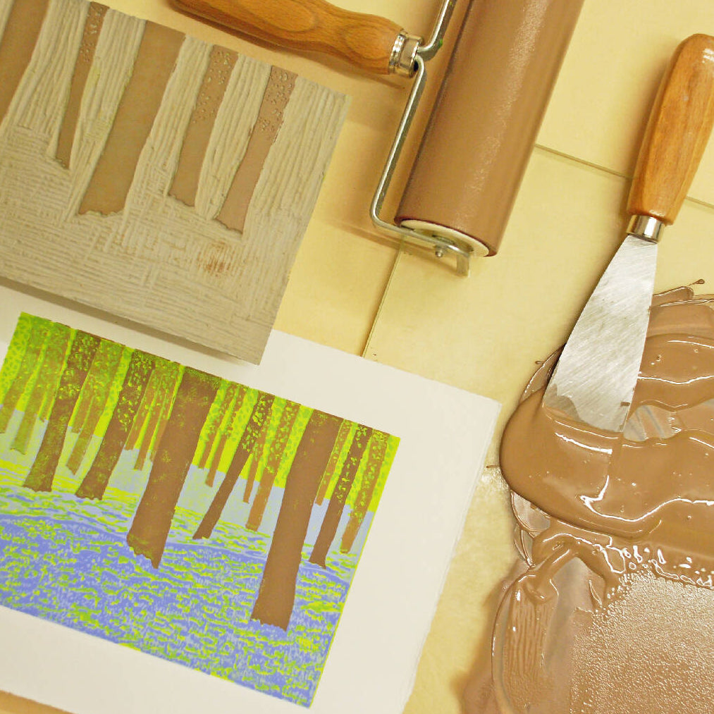 Bluebell Wood - Limited Edition - Original Linocut Print