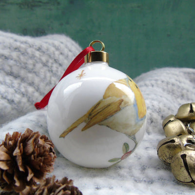 Robin Bone China Christmas Bauble