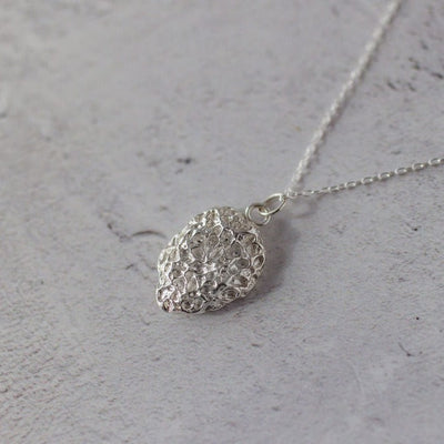 Silver Lava Stone Necklace