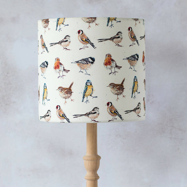 Garden Birds Canvas Lampshade in Cream
