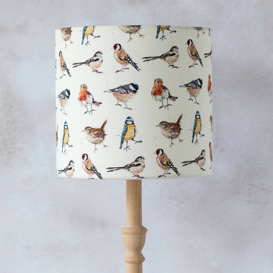 Garden Birds Canvas Lampshade in Cream