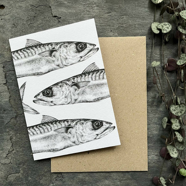 Mackerel Blank Greetings Card