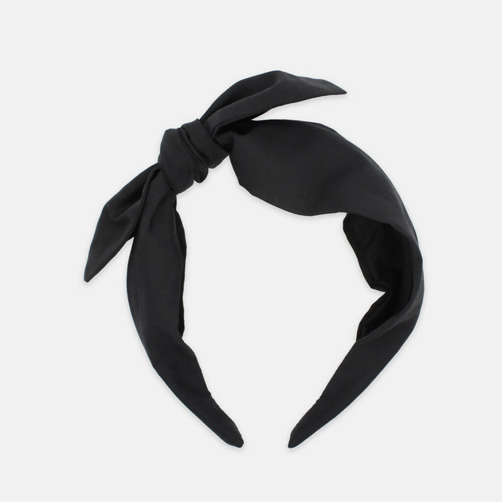 Liberty Side Bow Headband - Black F Print