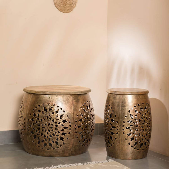 Iron & Wooden Top Coffee Table