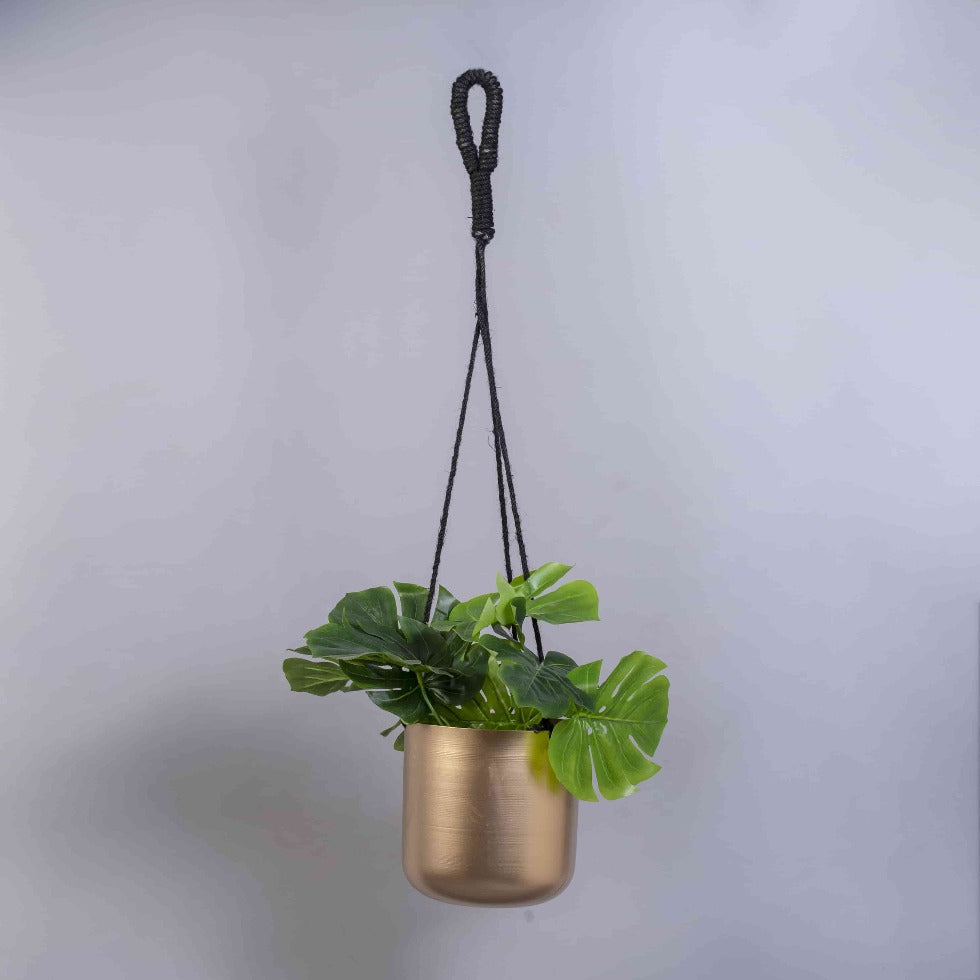 Gold Hanging Iron Planter