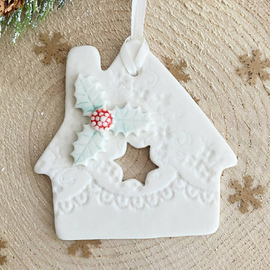 Porcelain Holly House Decoration