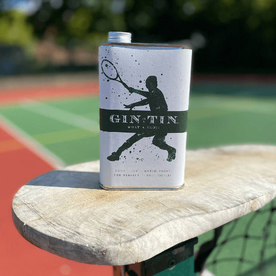 WHAT A SHOT! – THE PERFECT TENNIS TIPPLE IS A TIN OF GIN!