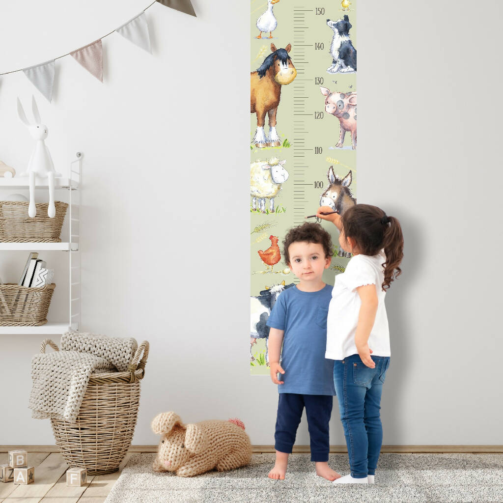 Farm Animals Personalised Growth Chart