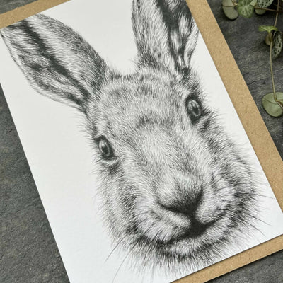Hare Blank Greetings Card