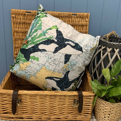 Orca at Orkney Faux Suede Cushion