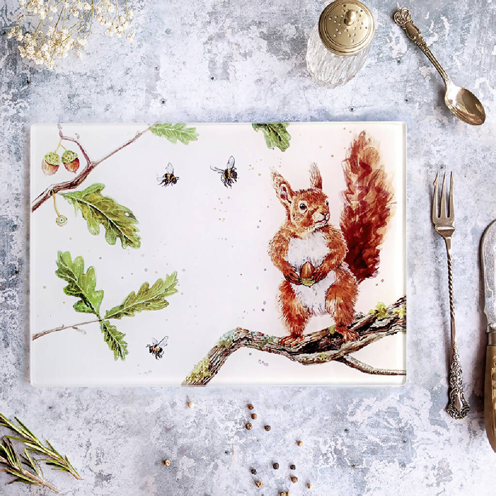 Squirrel Glass Placemat