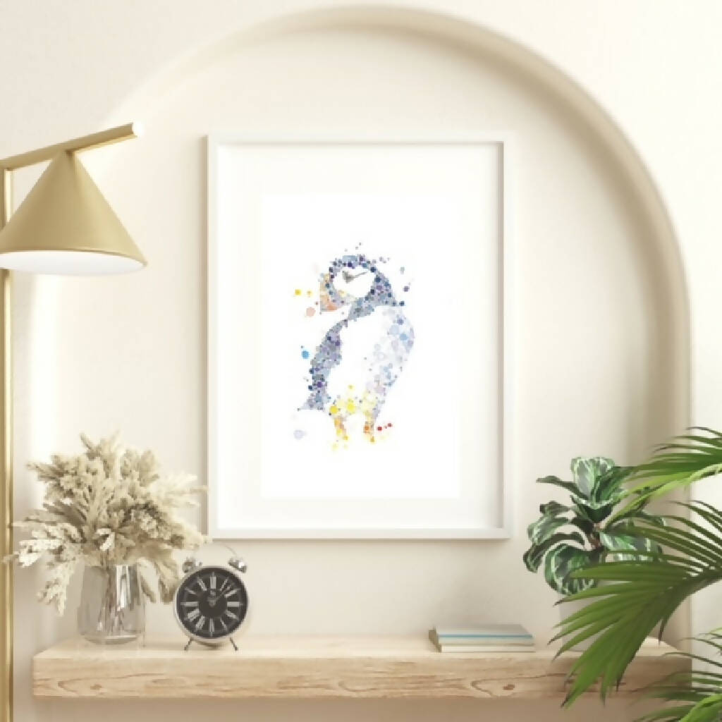 Puffin Watercolour Art Print