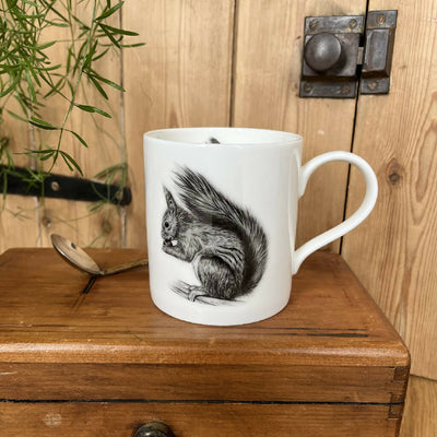 Fine Bone China Red Squirrel Mug